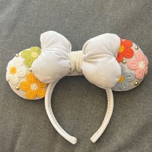 Floral Embellished Mouse Ears Headband